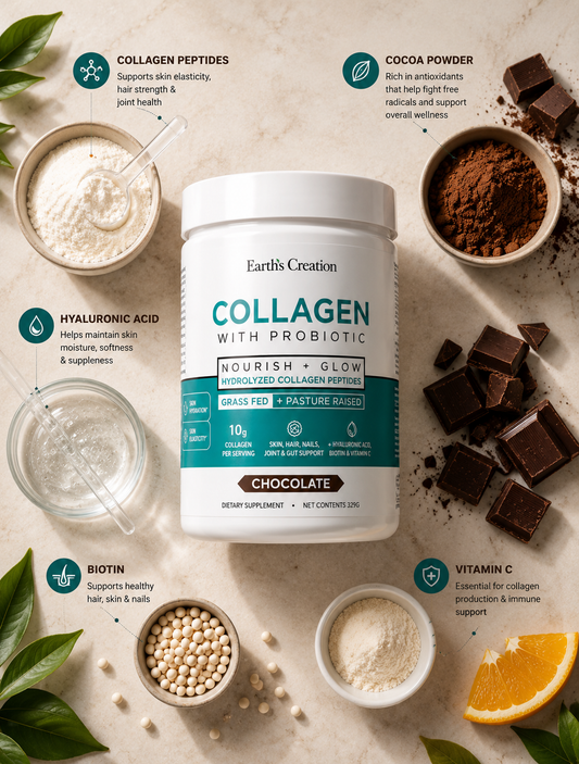 Chocolate Collagen peptides with probiotics