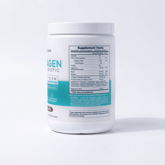 Chocolate Collagen peptides with probiotics