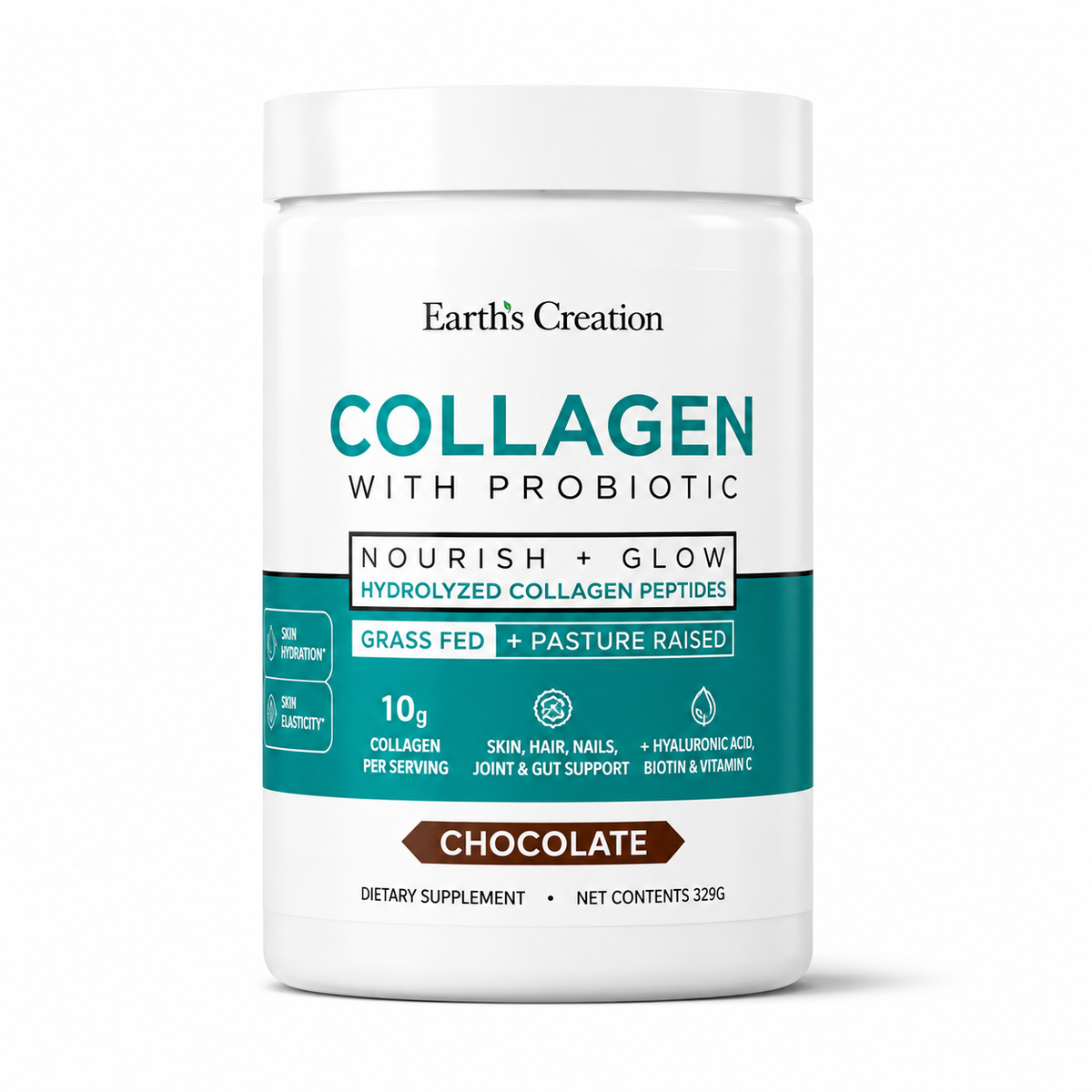 Chocolate Collagen peptides with probiotics